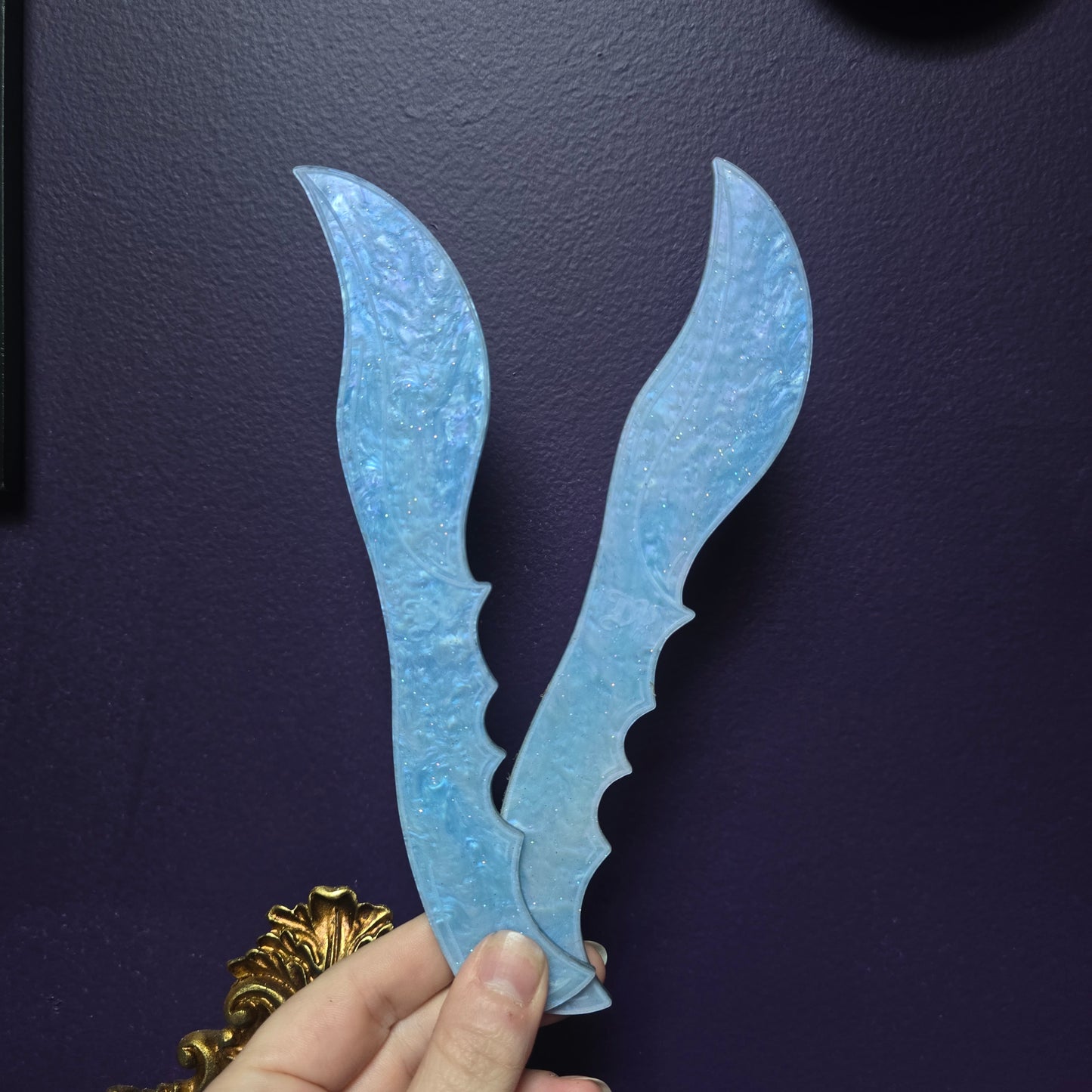 Acrylic Knife - Periwinkle "Curve" darque-path