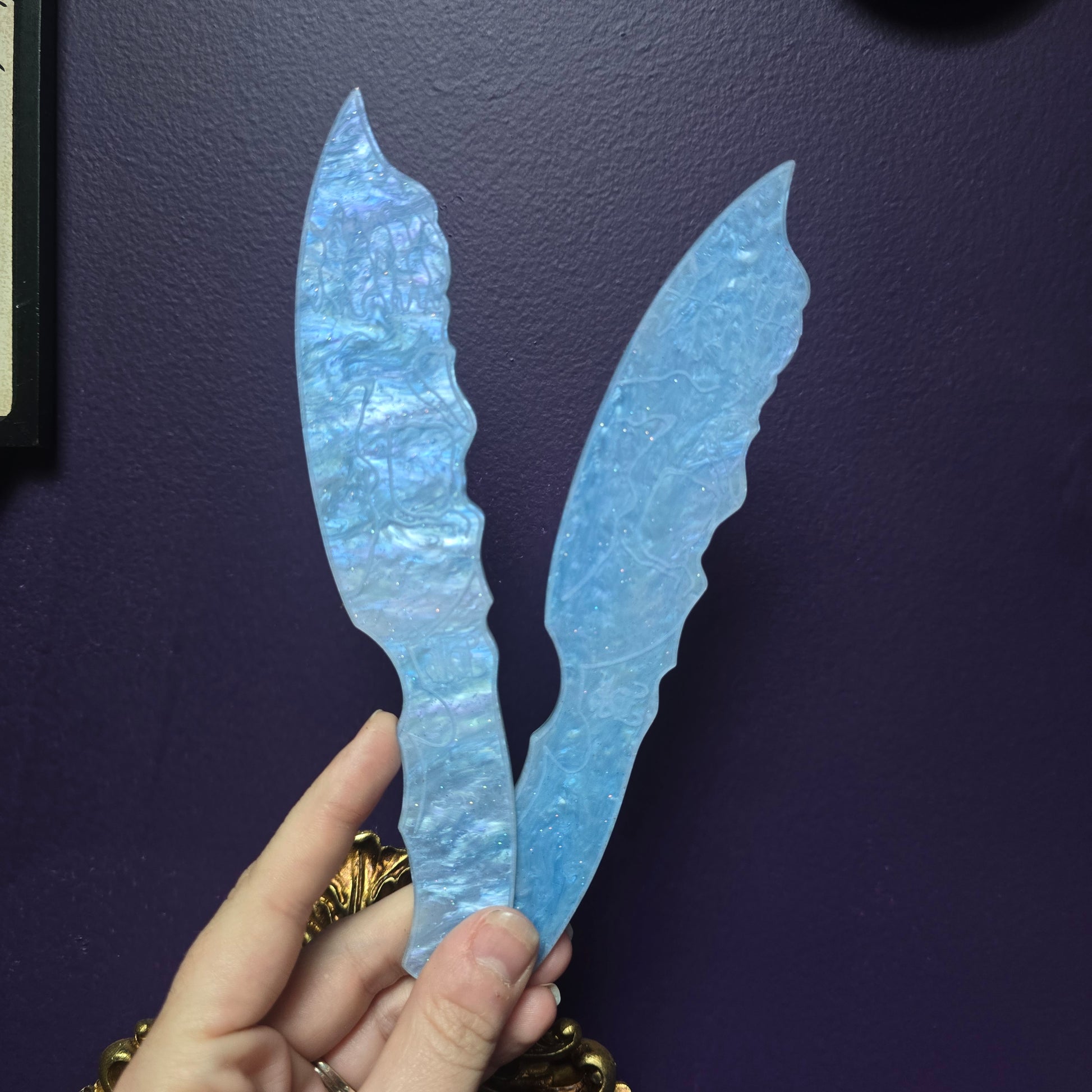 Acrylic Knife - Periwinkle "Skull" darque-path